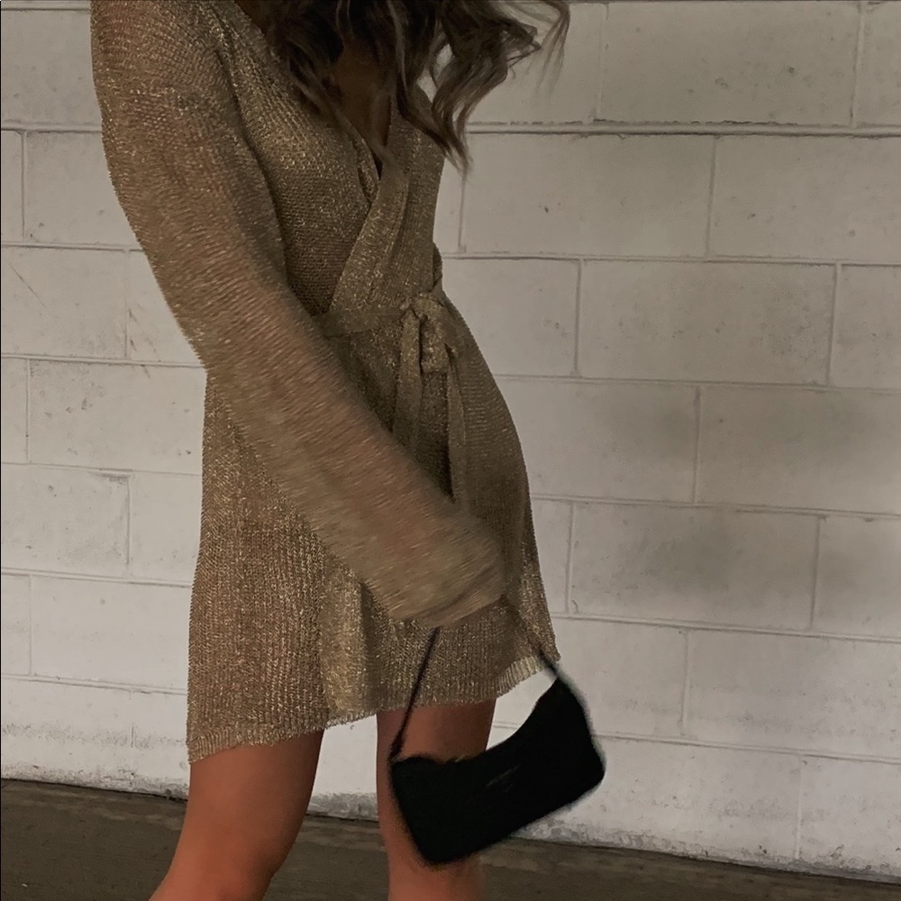 Lioness Gold Wrap Dress - Picture 5 of 7